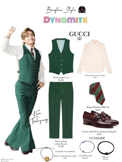 taehyung in gucci dress|bts dynamite gucci outfits.